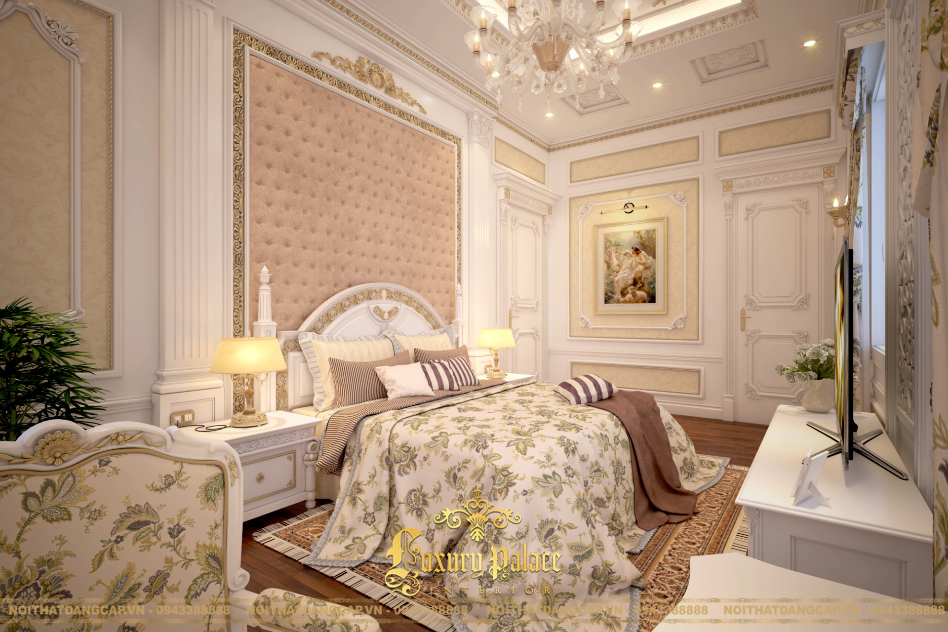Mẫu thiết kế phòng ngủ phong cách tân cổ điển châu Âu 20