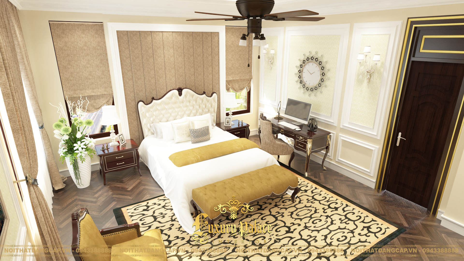 Mẫu thiết kế phòng ngủ phong cách tân cổ điển châu Âu 21