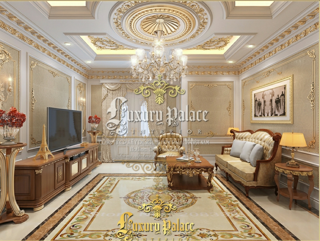 Thi công thiết kế nội thất biệt thự cổ điển của Luxury Place